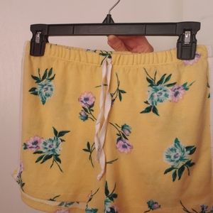 No Comment yellow floral shorts
